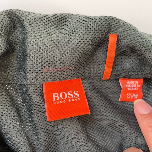 BOSS Hugo Boss Orange label Mens Button Down Mesh Shirt Vintage Large - Picture 2 of 10